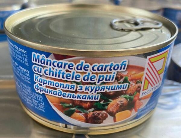 MANCARE DE CARTOFI CU CHIFTELE DE PUI CONSERVA 300G