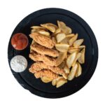 PIEPT PUI STRIPS 120G+CARTOFI WEDGES 100G