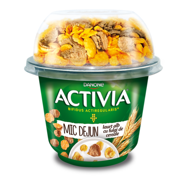 IAURT MIC-DEJUN CU FULGI DE CEREALE ACTIVIA 168G