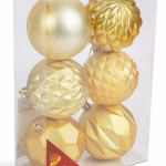 SET 6 GLOBURI AURII 60MM