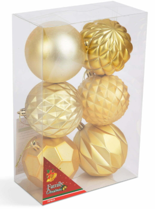 SET 6 GLOBURI AURII 60MM