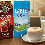 PROMO FORTUNA CAFEA CREMA 250G + LAPTE 3.5% 1L