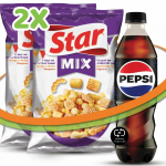 PROMO 2XSTAR MIX 90G + PEPSI 0.5L GRATIS