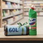 PROMO SACI MENAJ 60L + DOMESTOS 750ML
