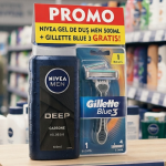 PROMO NIVEA GEL DUS MEN 500ML + GILLETTE BLUE 3 GRATIS